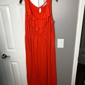 Elegant Red Sleeveless Dress